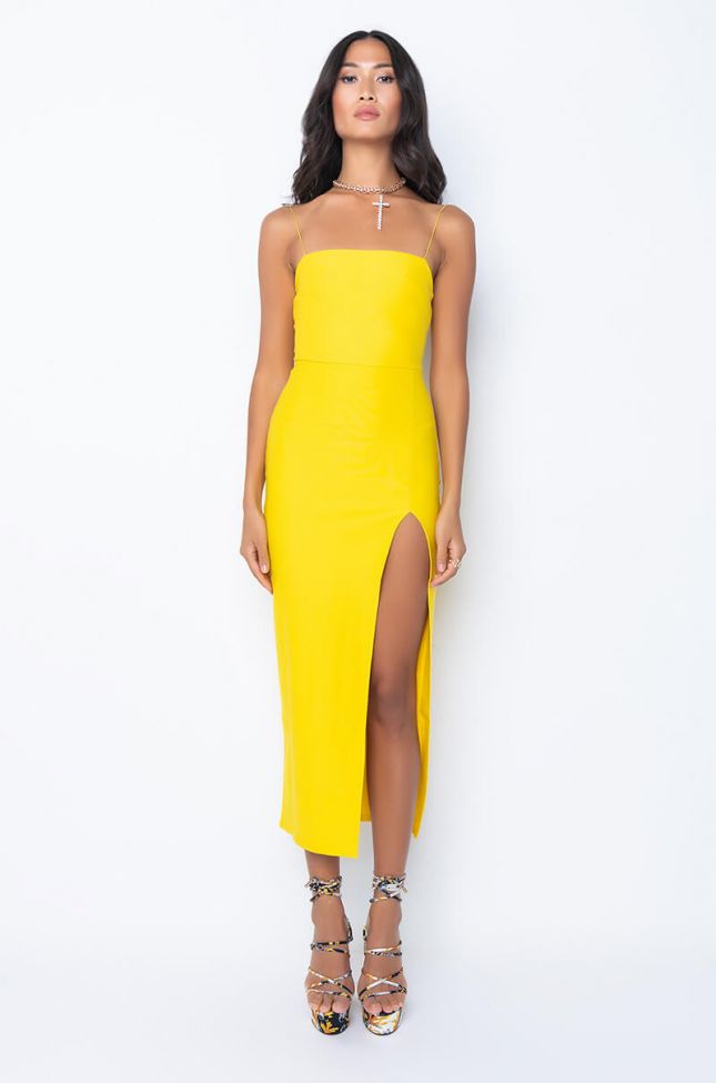 Back View Hot Summer Vibes Maxi Dress With High Slit