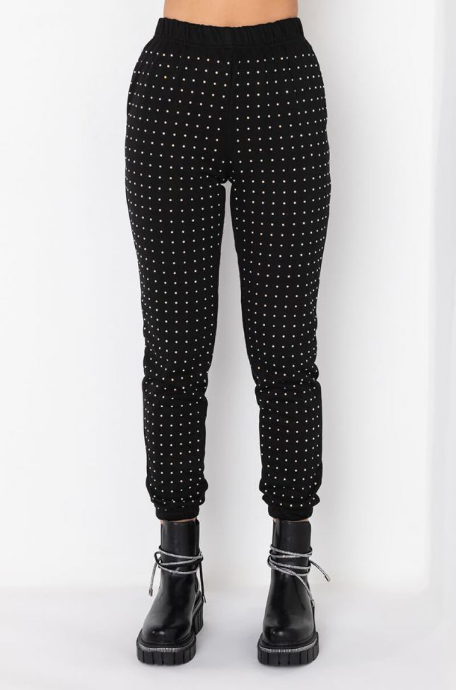 Front View Hot Tottie Rhinestone Jogger