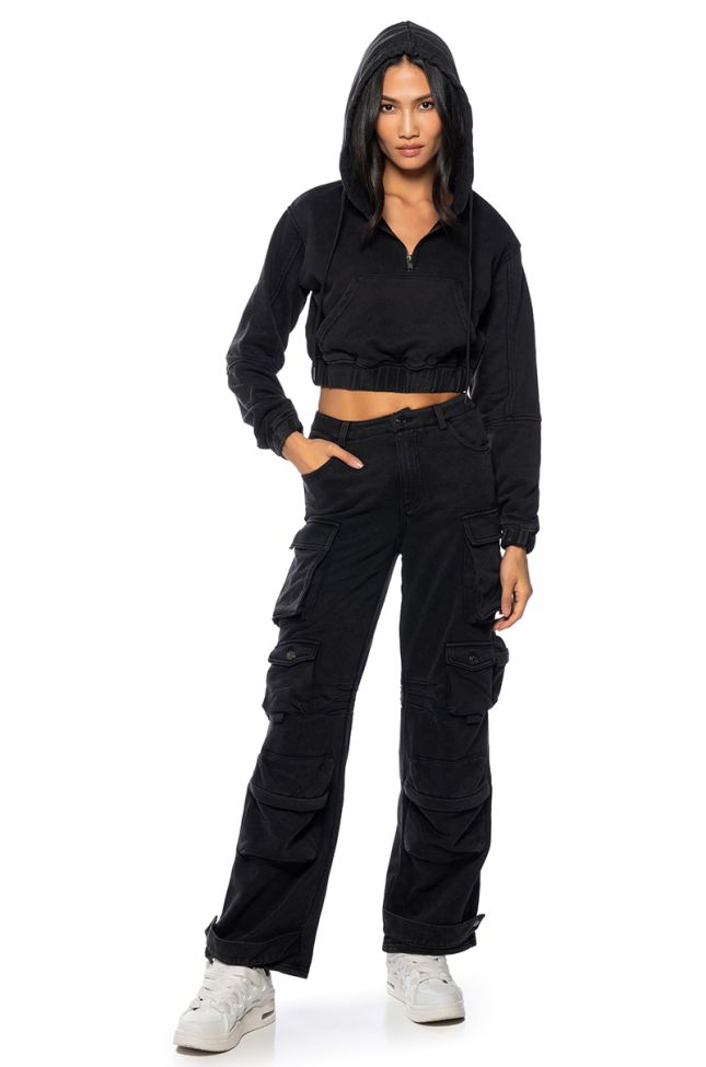 Side View Hurricane Slouchy Cargo Sweatpant