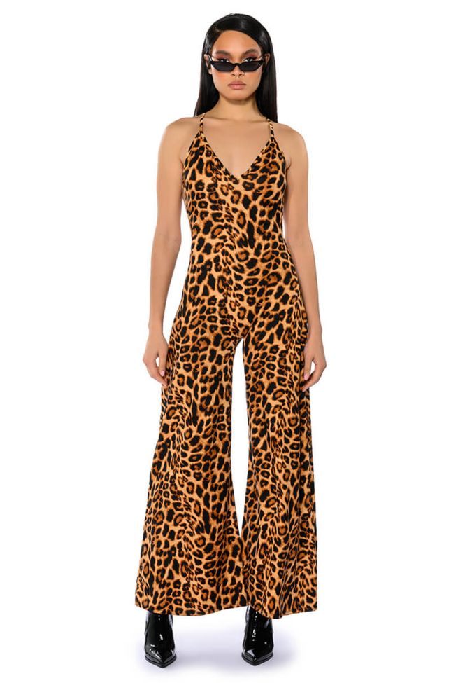 Front View I Only Wear Leopard Jumpsuit