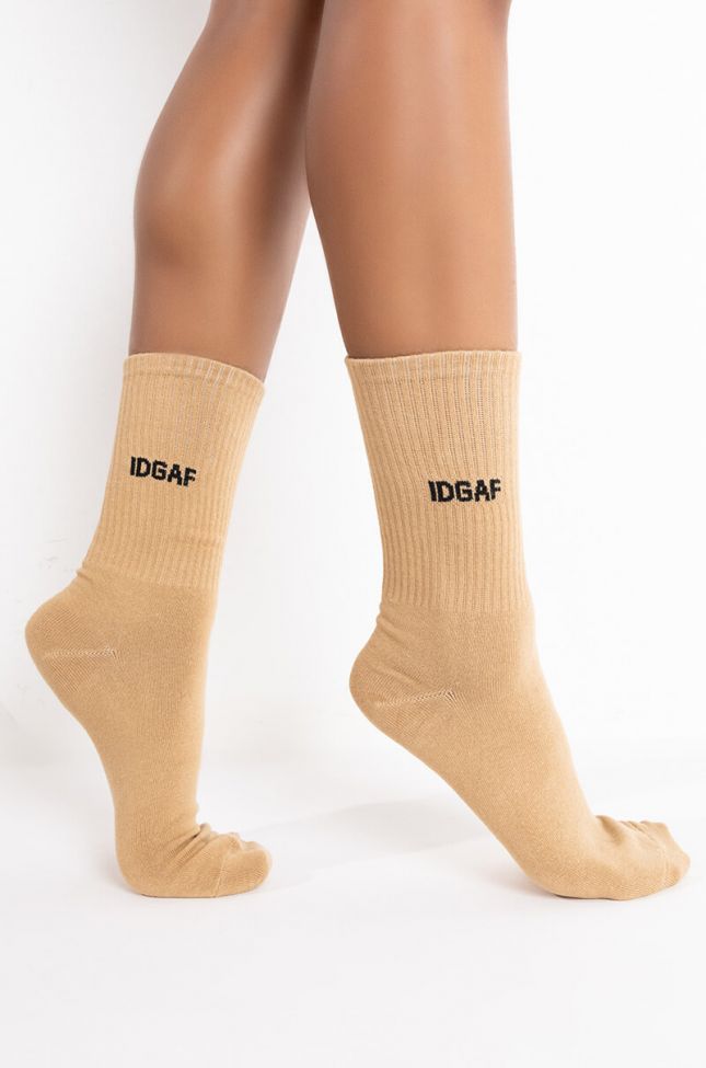 Front View Idgaf Socks