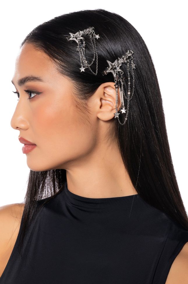 Front View Im A Star Embellished Hair Clip Set