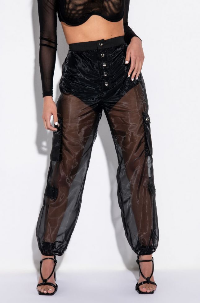 Front View Incognito Sheer Cargo Jogger
