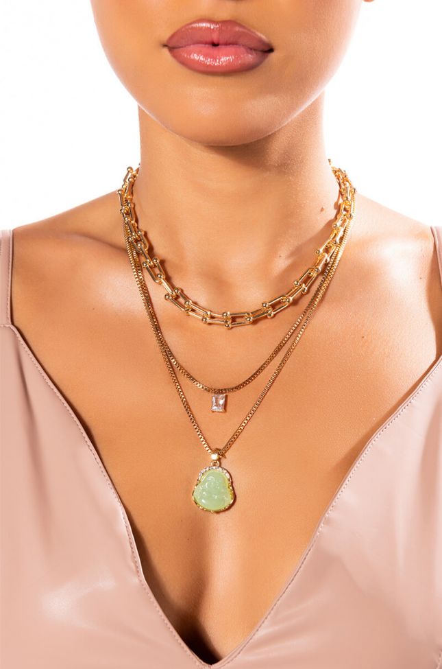 Front View Inner Peace Pendant Necklace