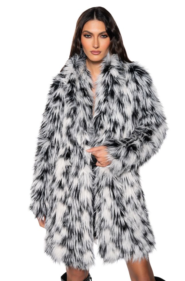 Extra View Interstellar Shaggy Faux Fur Coat