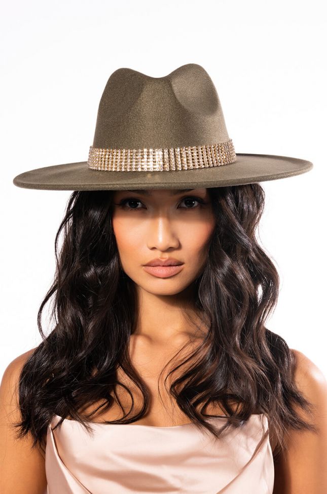 Front View Its A Lewk Olive Fedora