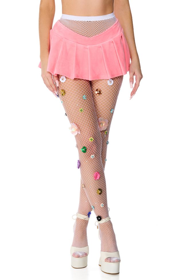 Front View Its Poppin Embellished Tights