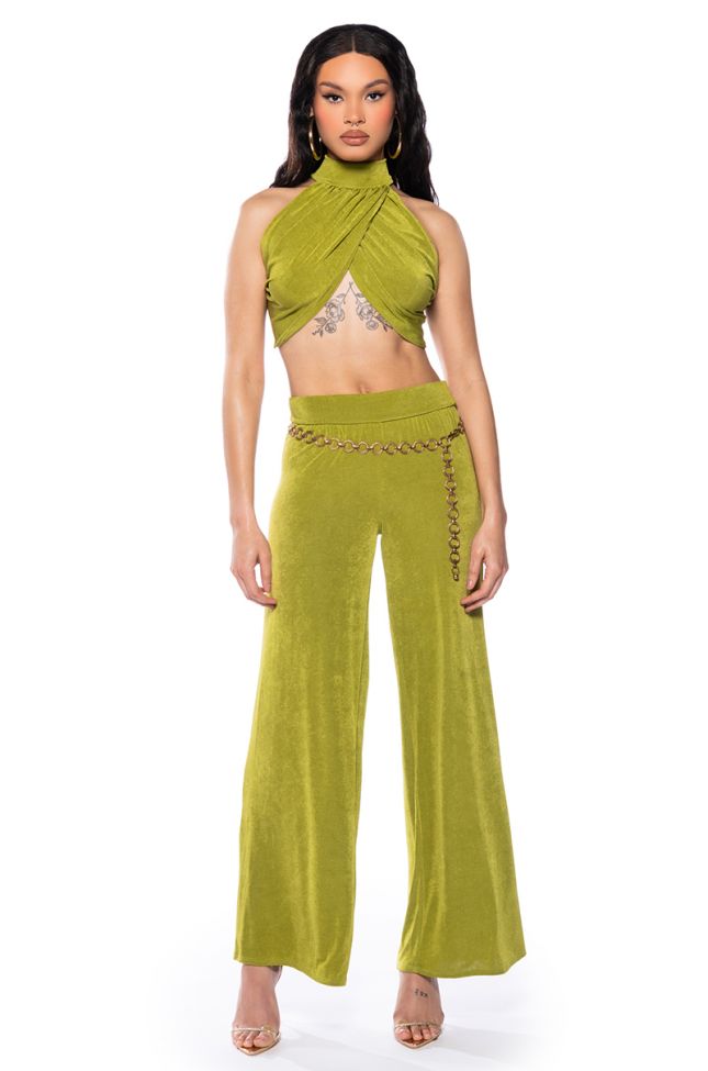 Back View Jasmine Wide Leg Pull On Pant