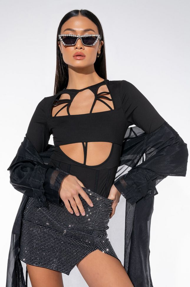 LATE AT NIGHT CUT OUT BODYSUIT