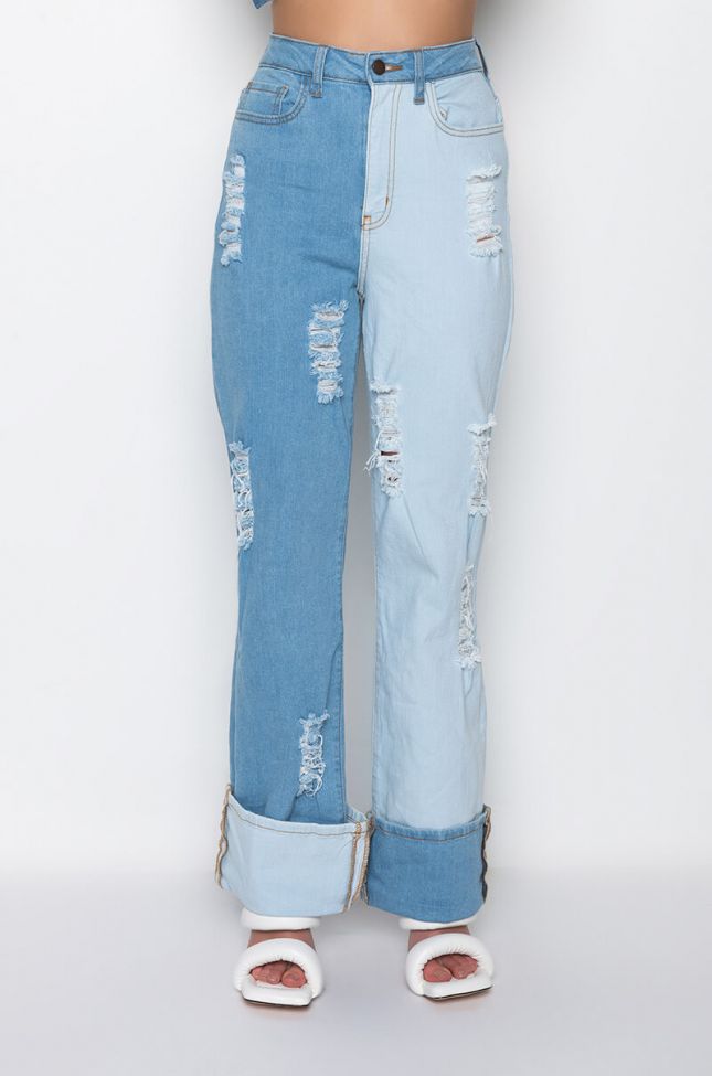 Front View Leblon High Rise Relaxed Jeans
