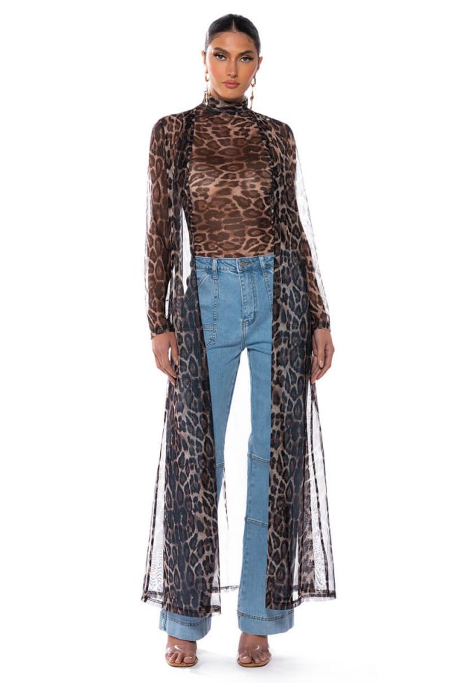 Front View Leo Mesh Duster