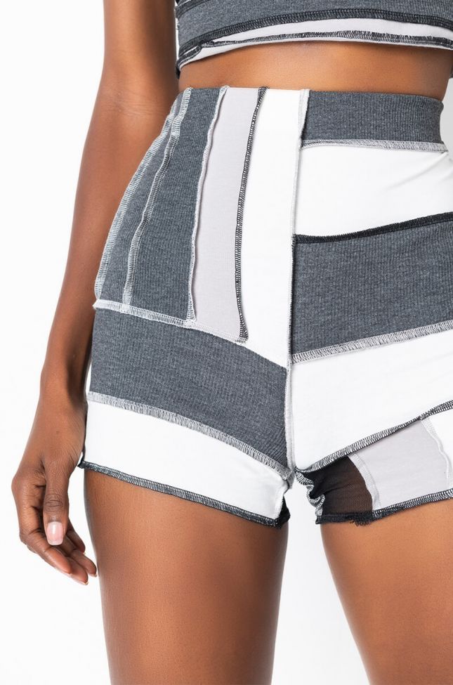 Detail View Level Up Contrast Trim Short in Black Multi