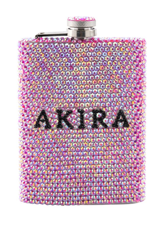 Side View Life Of The Party Bling Flask