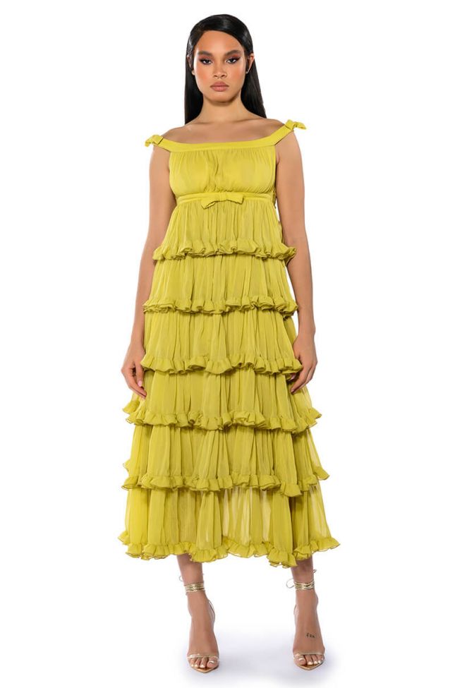 LIKE A PAINTING TIERED MAXI DRESS