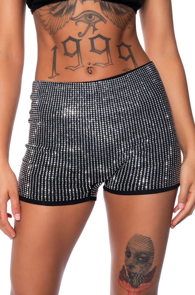 Side View Line Up Embellished Club Shorts