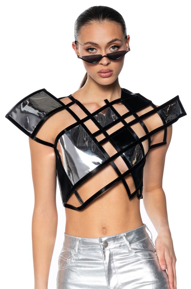 Front View Linx Abstract Cut Out Top