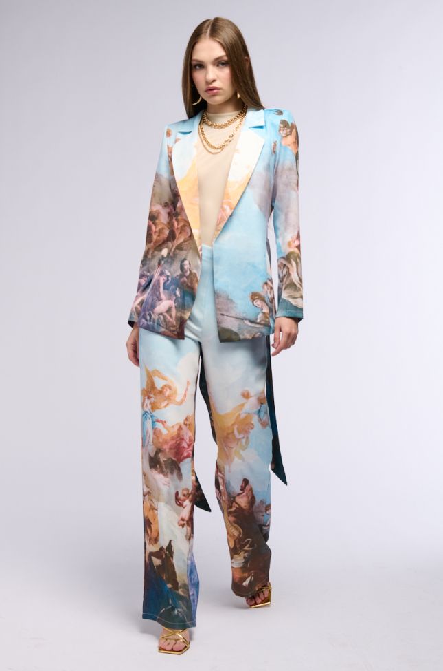 Extra View Look Up Printed Wide Leg Trouser