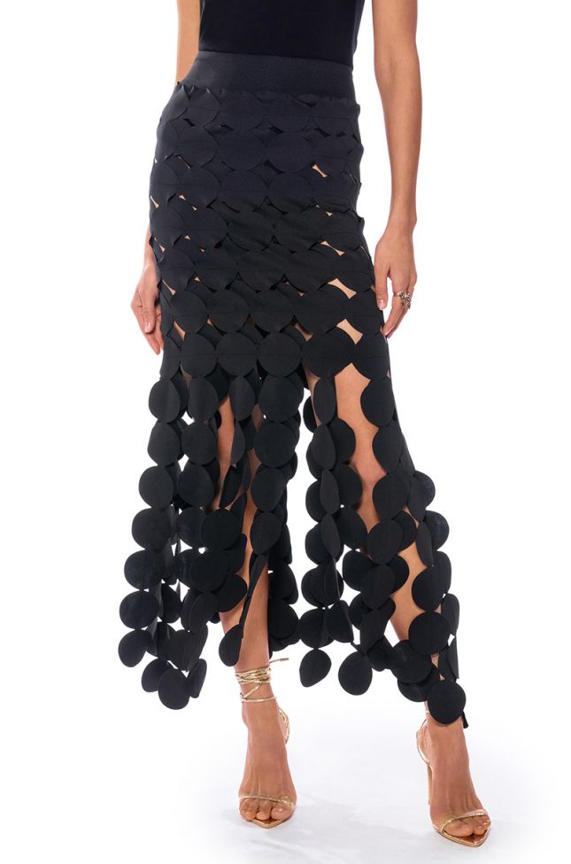 Extra View Looking For Me Circle Cutout Maxi Skirt
