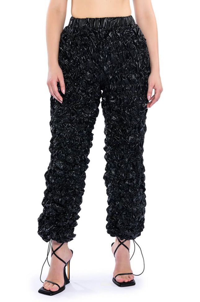 Front View Lose Control Textured Pants