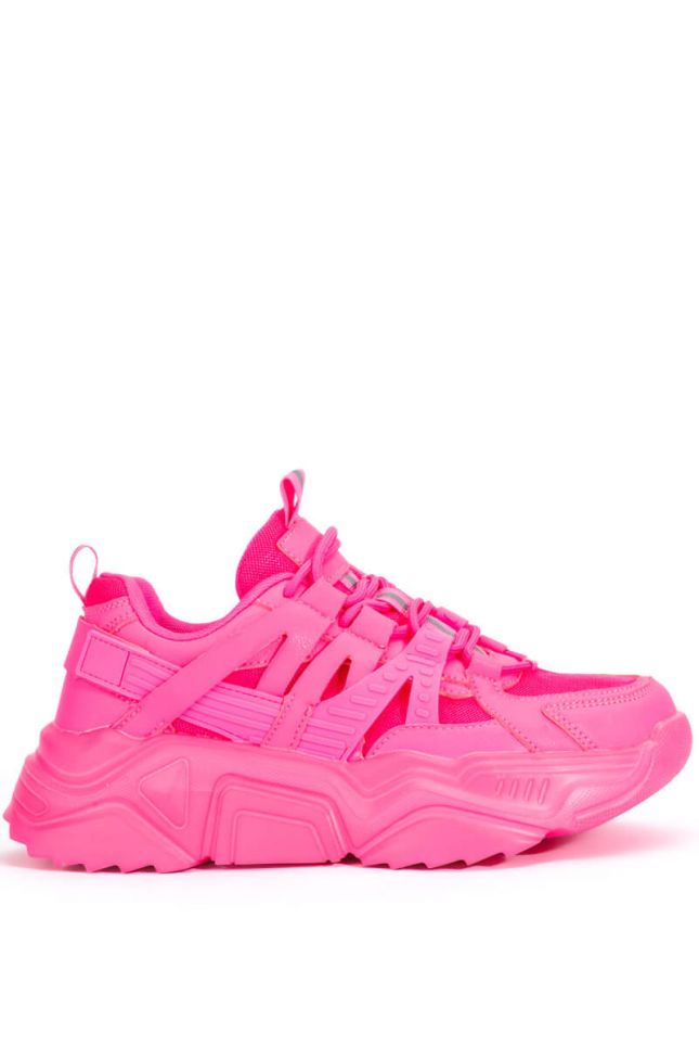 Side View Lots Of Love Chunky Sneaker In Pink