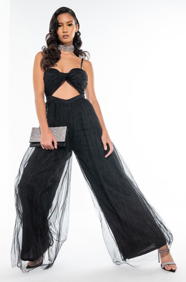 Front View Love Is In The Air Fashion Tulle Jumpsuit
