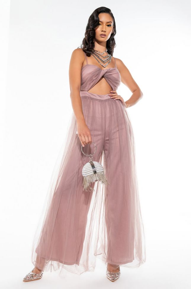 Side View Love Is In The Air Fashion Tulle Jumpsuit