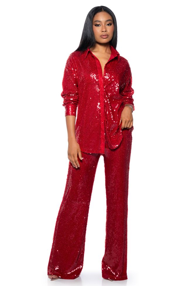 Side View Lover Zone Sequin Trouser