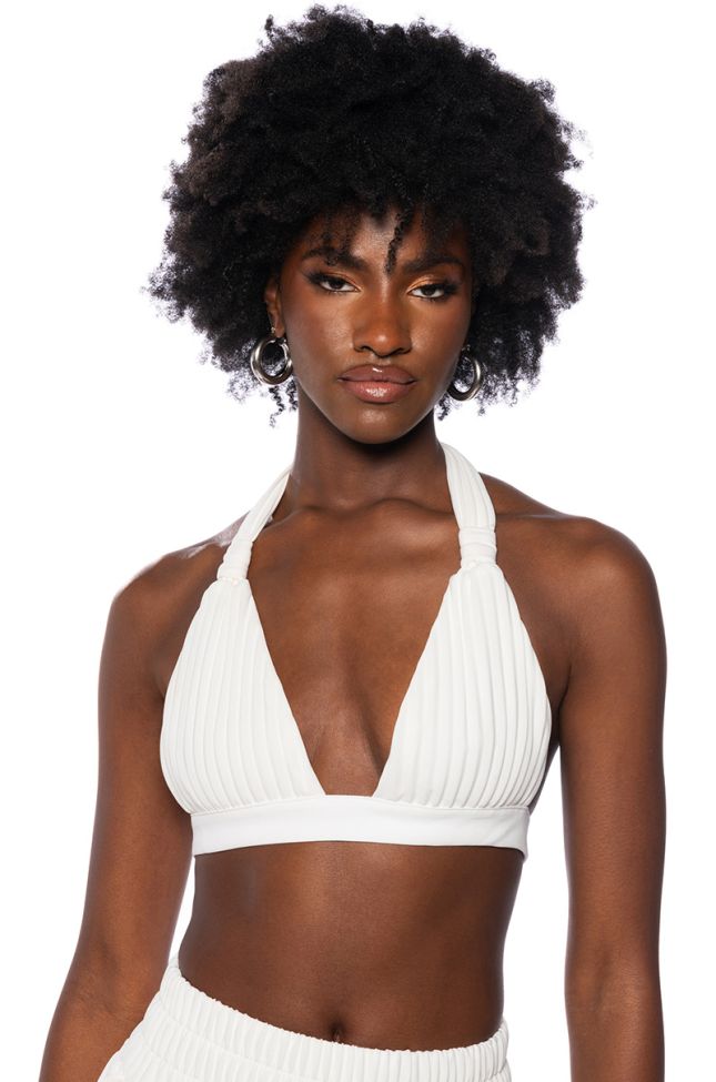 Front View Lucy Bralette In White