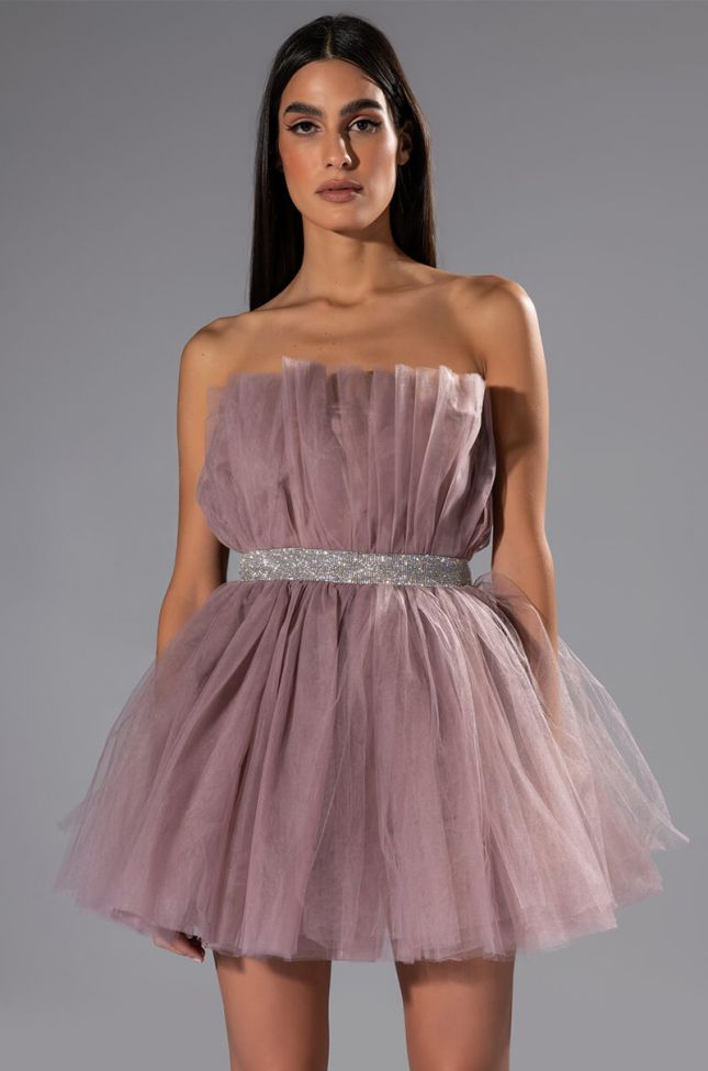 Front View Make A Move Tulle Mini Dress