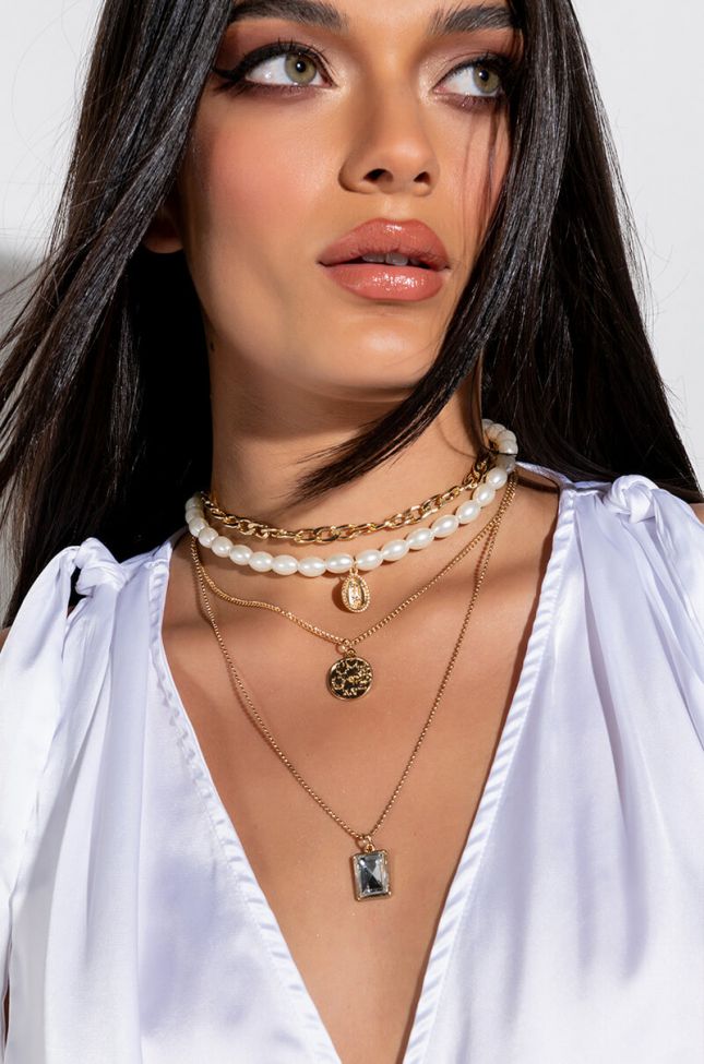 Front View Make It Right Multi Necklace Set