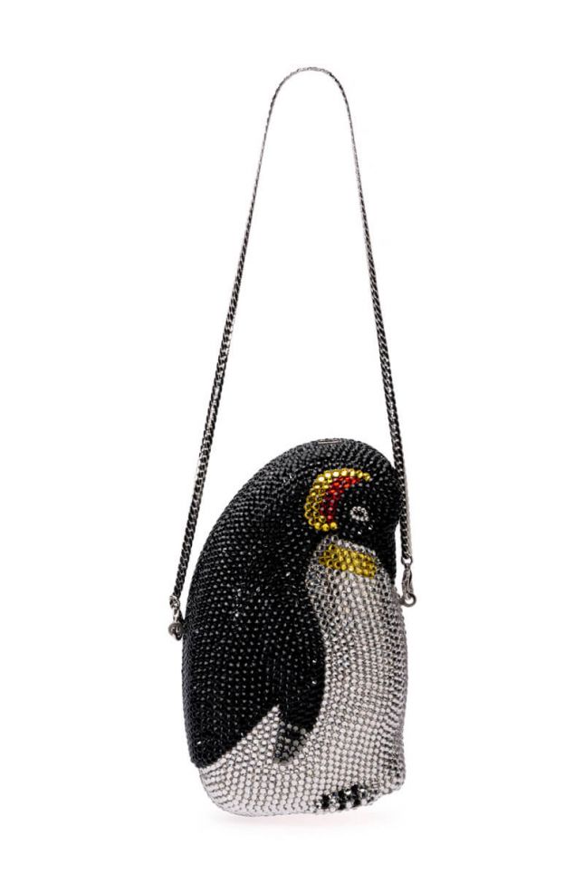 MARCH OF THE PENGUIN BLING RHINESTONE CLUTCH