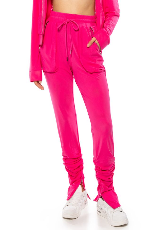 Front View Marlow Mesh Jogger In Pink