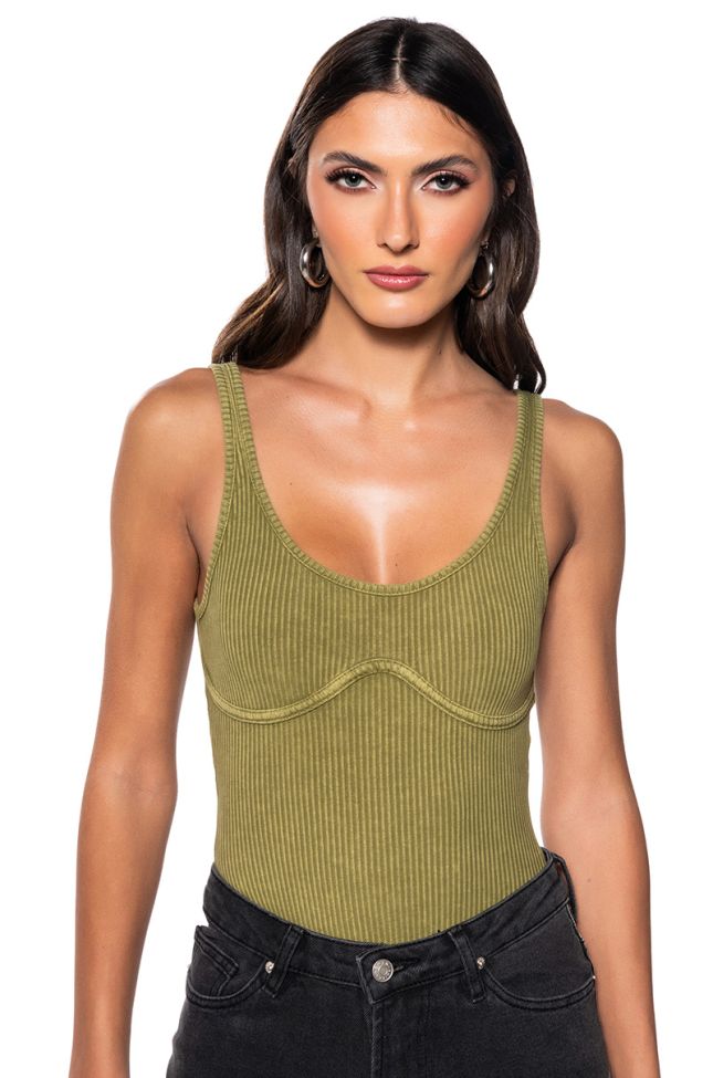 Front View Me Time Mineral Wash Bodysuit