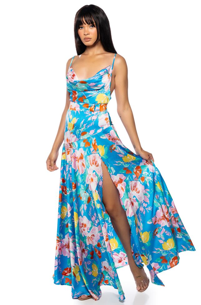 Front View Melody Floral Maxi Dress