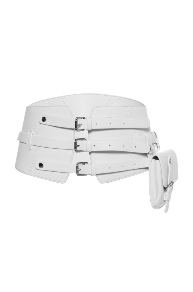 Back View Miss Thing Faux Leather Waist Belt