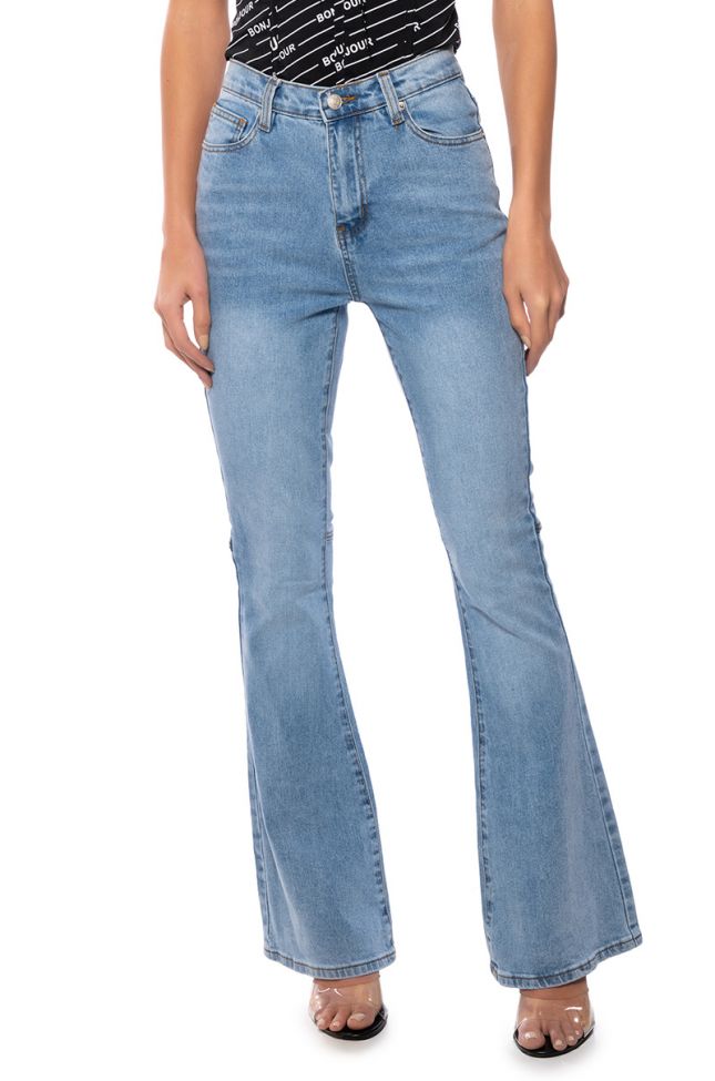 MY BUSINESS HIGH RISE FLARE JEANS