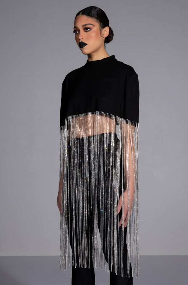 Side View New Level Shine Cropped Cape