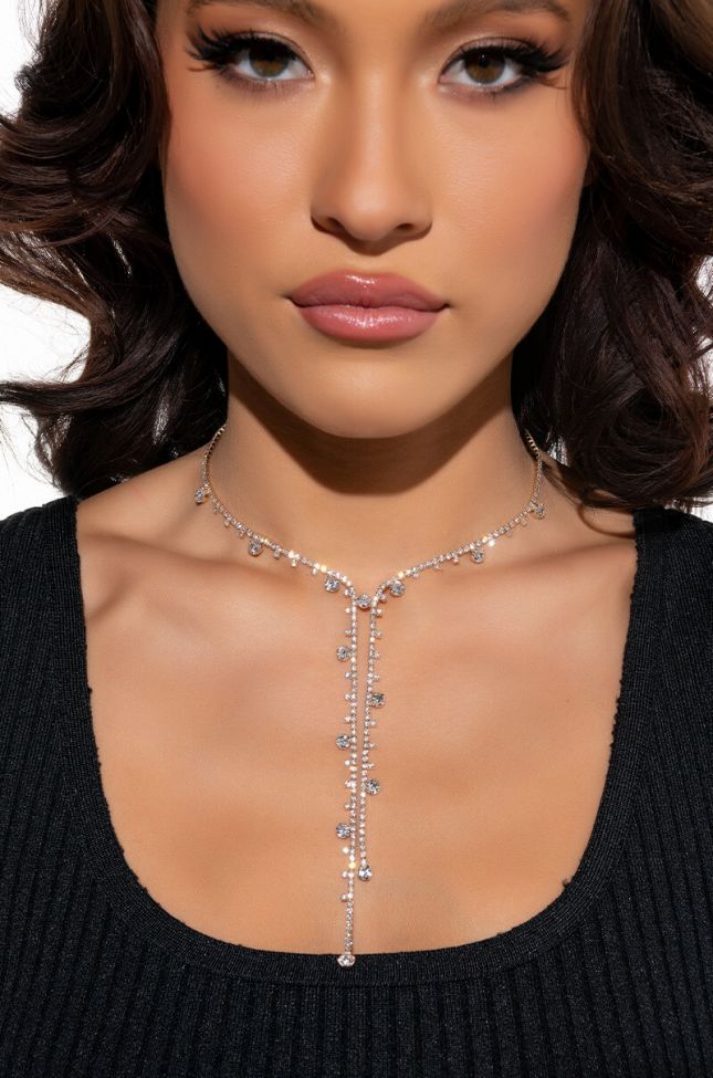 Front View New To You Rhinestone Necklace