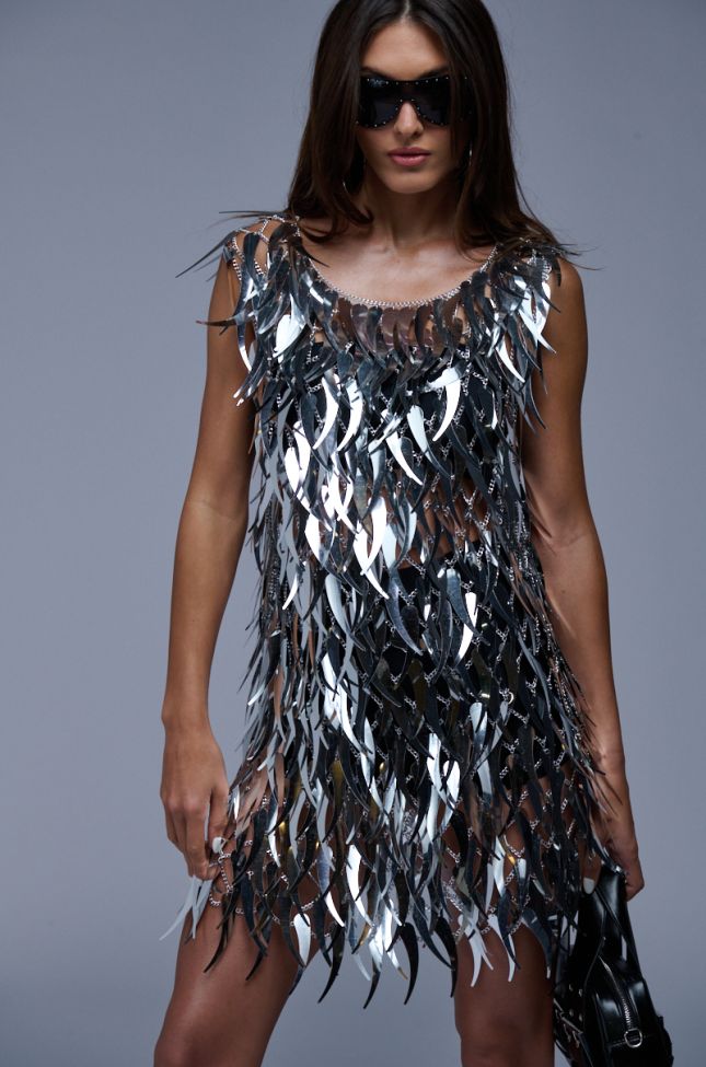 Front View No One Like Me Sequin Mini Dress