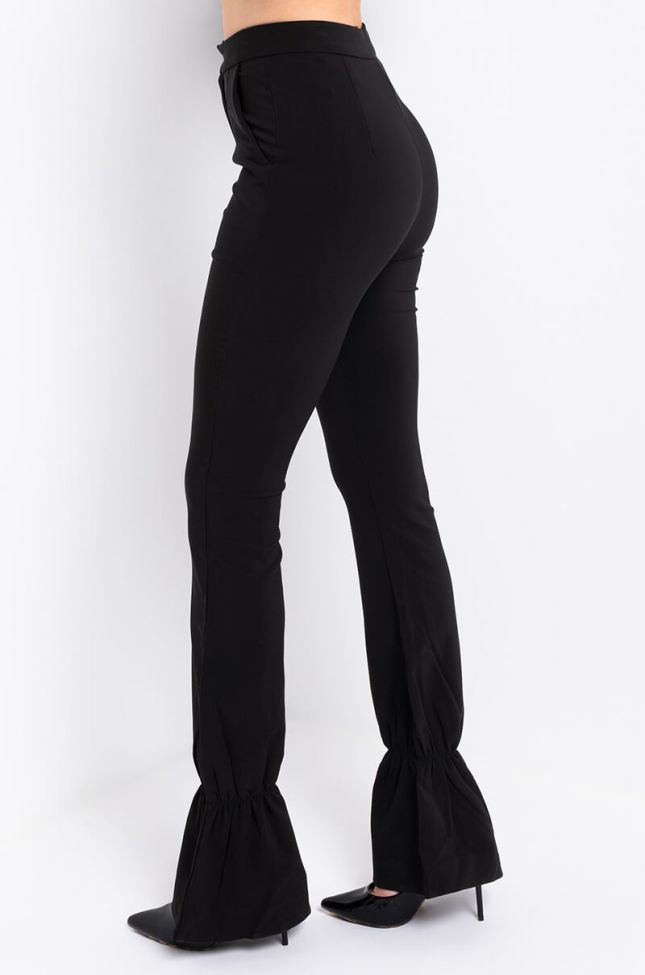 Side View Nouveau High Waisted Flare Pants in Black