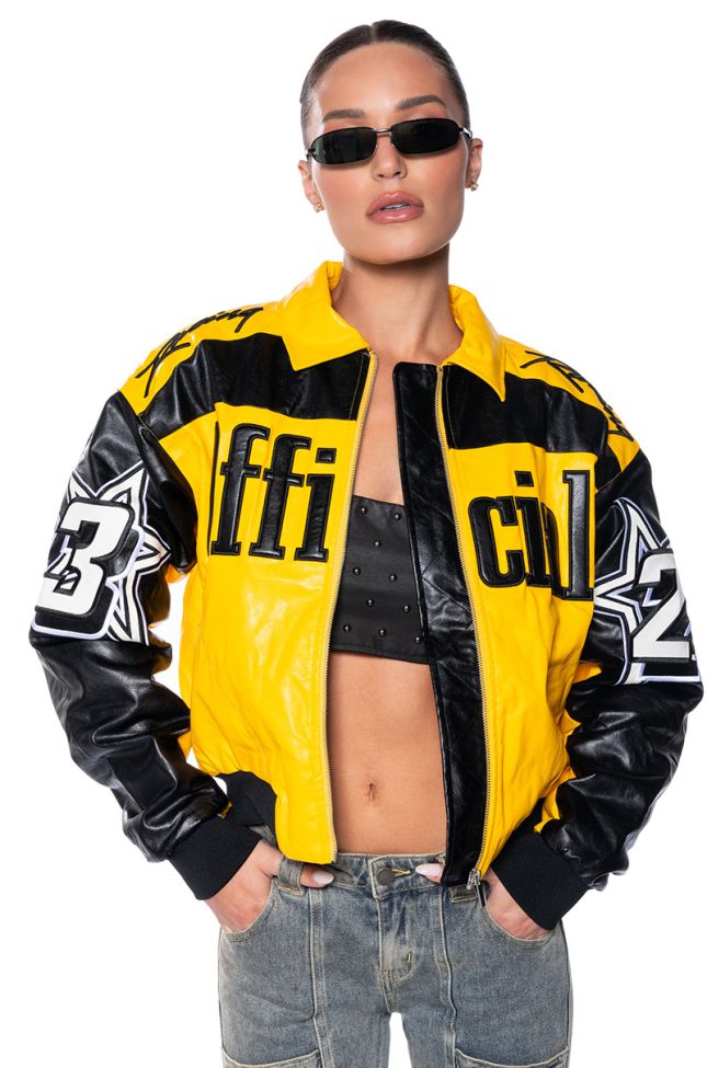 Front View Official Pu Moto Bomber