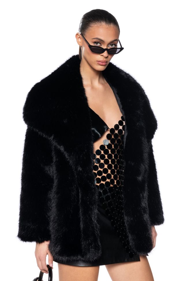 Extra View Old Hollywood Faux Fur Jacket