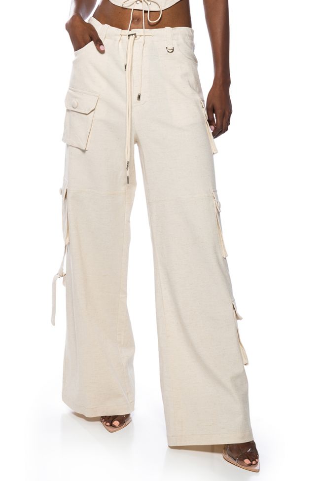 ON MY WAY LINEN CARGO PANT