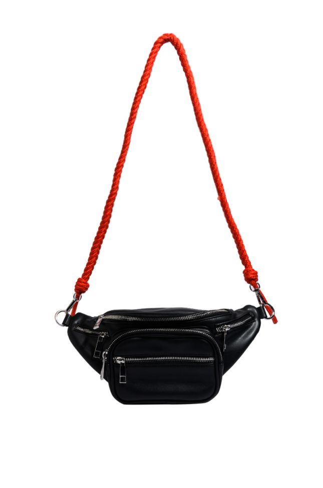 ON THE RUN FAUX LEATHER FANNY PACK