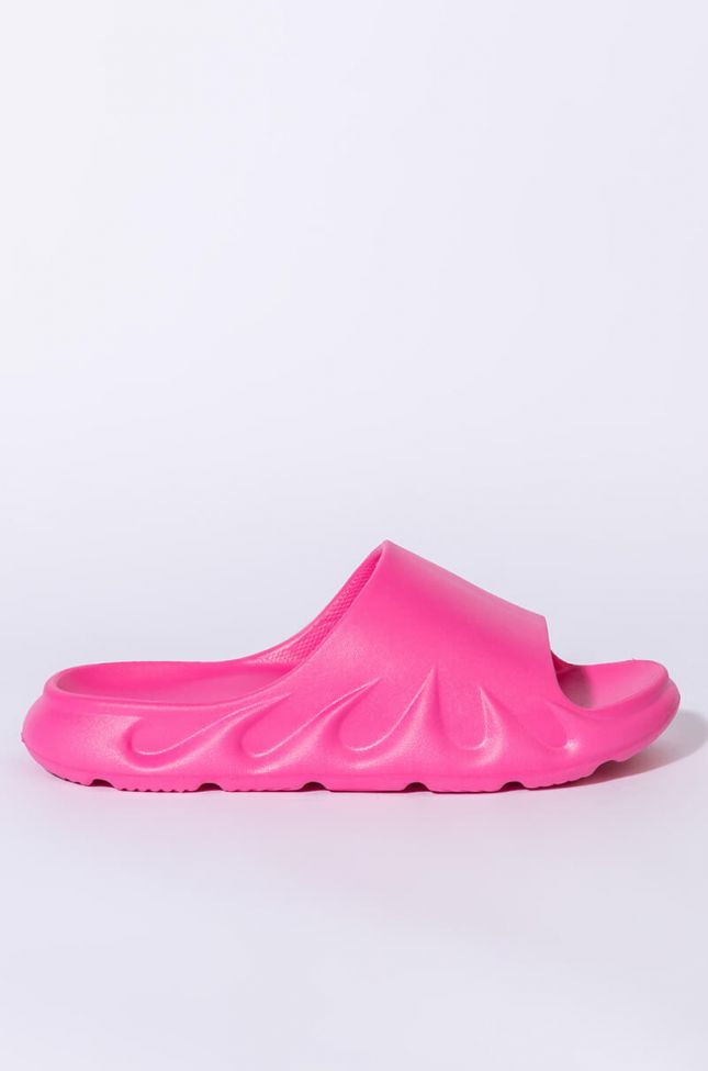 Front View Only In My Dreams Flat Sandal In Pink