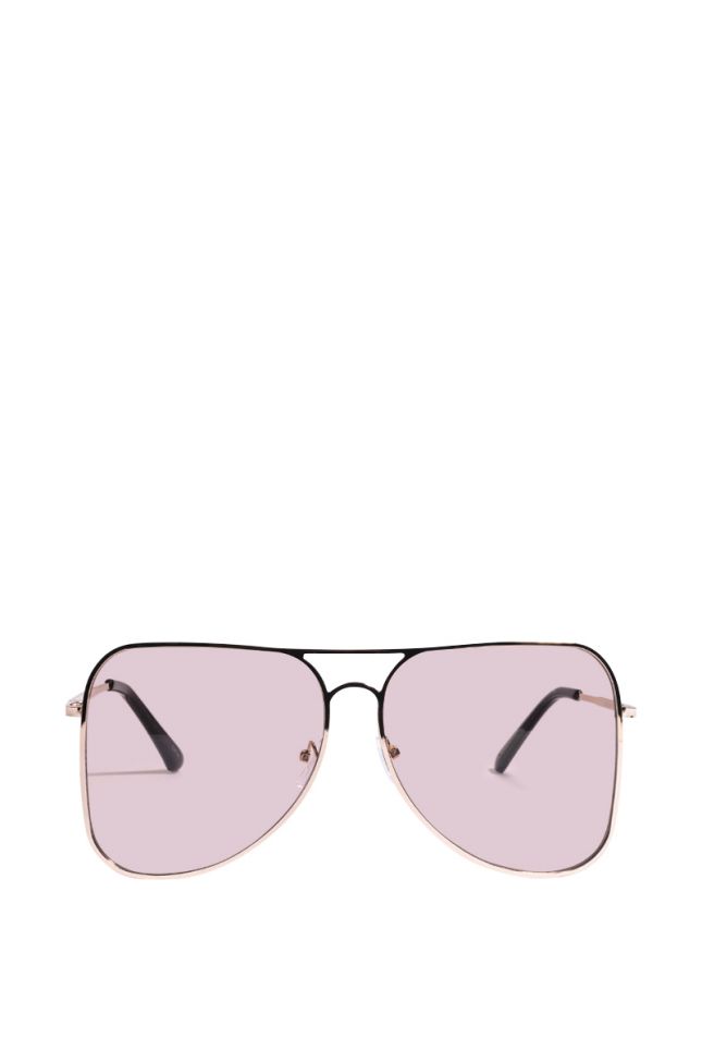 OUT LOUD OVERSIZED AVIATOR SUNGLASSES IN PINK