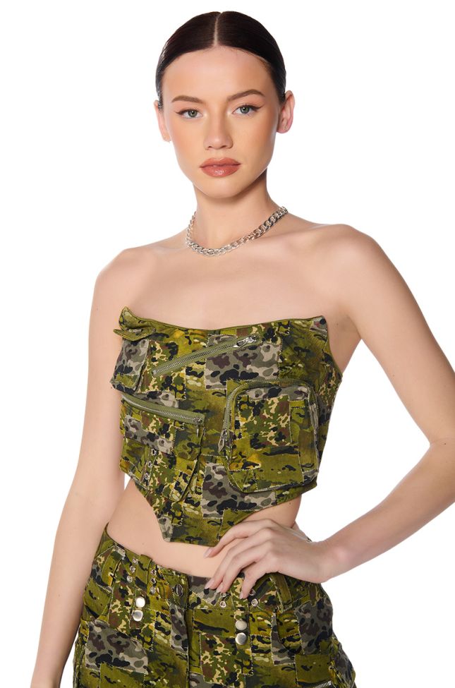 Front View Out Of Sight Camo Corset