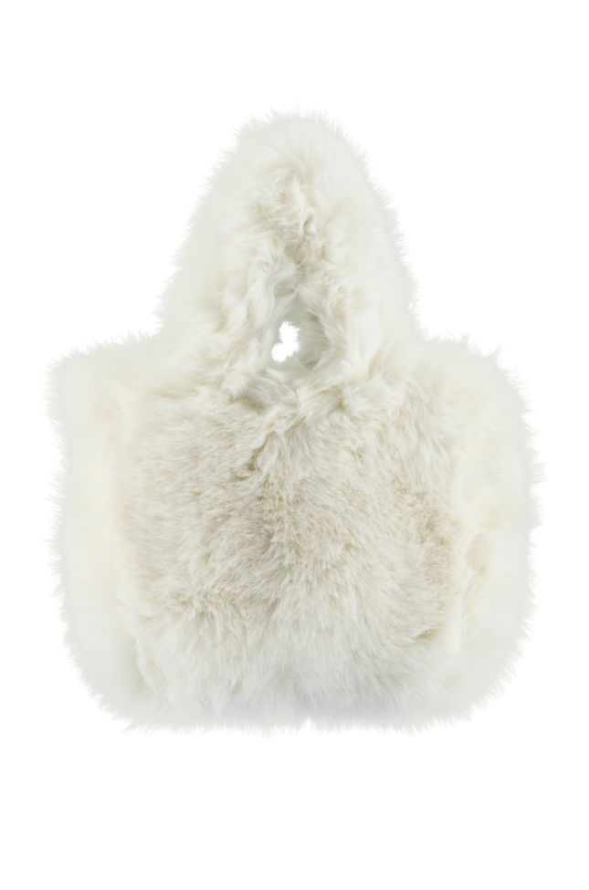 Side View Party Bcardi Small Faux Fur Bag