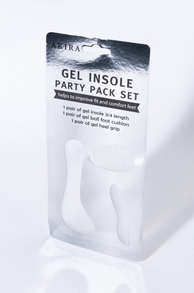 Front View Party On Gel Insole Set
