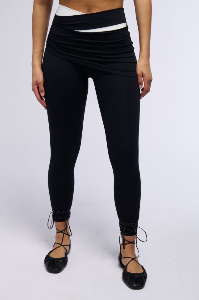 Front View Paxton Legging With Skirt Overlay